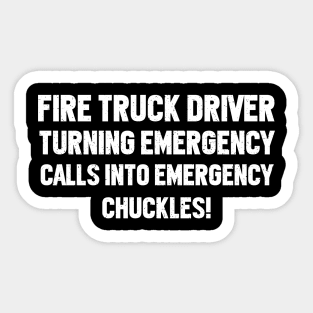 Fire Truck Driver Sticker